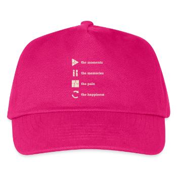 Pleine conscience, moments, souvenirs, bonheur - Casquette de baseball Enfant - fuchsia - Devant