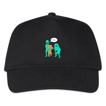 Außerirdische haben Katzenhemd gefunden - Kinder Basecap - Schwarz - Vorne