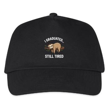 Diplômé Encore fatigué de la chemise de remise des diplômes de Sloth - Casquette de baseball Enfant - noir - Devant