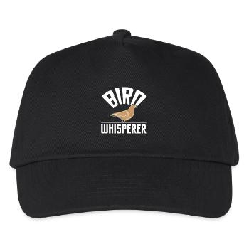 Bird Whisperer Logo Abschlag - Kinder Basecap - Schwarz - Vorne