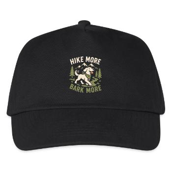 Hike More Bark More Outdoor Dog Design - Kids’ Baseball Cap - black - Front