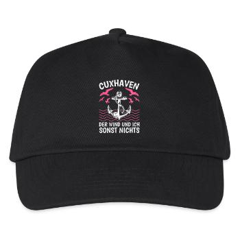 CUXHAVEN DER WIND UND ICH SONST NICHTS Lustig - Kinder Basecap - Schwarz - Vorne