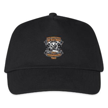 Un vieil homme menuisier menuisier - Casquette de baseball Enfant - noir - Devant