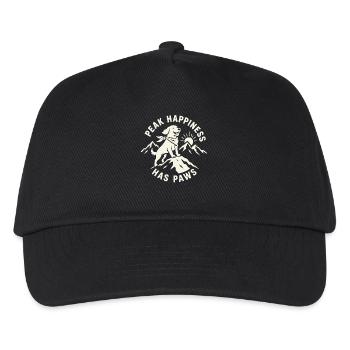 Le Peak Happiness a le design de randonnée Paws Dog - Casquette de baseball Enfant - noir - Devant