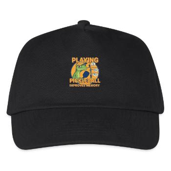 Pickleball Playing Improves Memory Funny Player - Kids’ Baseball Cap - black - Front