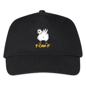 F-Caw-F Chicken Adult Humor Funny Rooster Fcawf - Kinder Basecap - Schwarz - Vorne