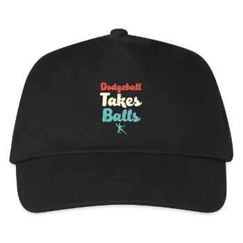 Dodgeball Takes Balls - Kids’ Baseball Cap - black - Front