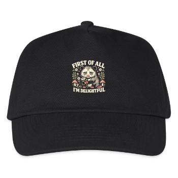 Charmantes Opossum - Kinder Basecap - Schwarz - Vorne