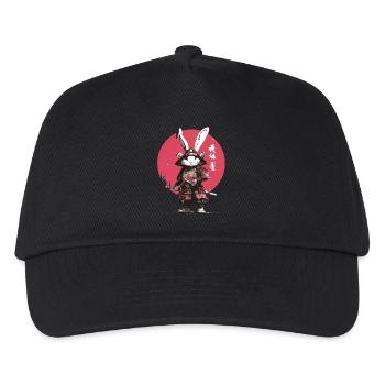 Bunny Samurai in Armor - Kids’ Baseball Cap - black - Front