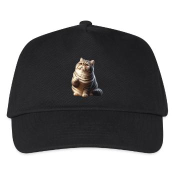 Exotische Kurzhaarkatze Exotic Shorthair - Kinder Basecap - Schwarz - Vorne