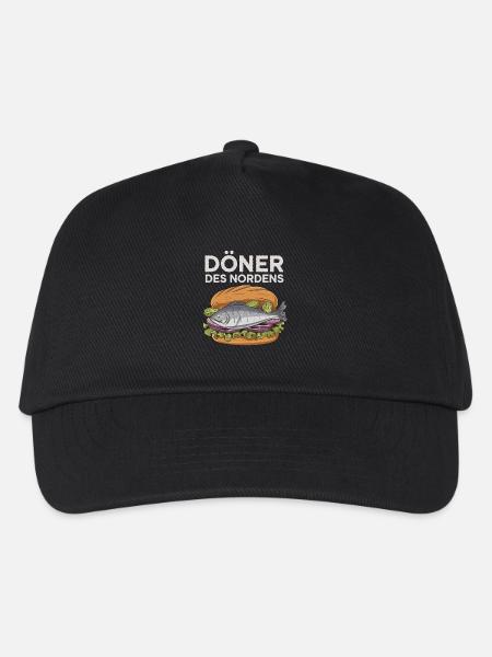 Döner Des Nordens Lustiger Fischbrötchen Spruch - Kinder Basecap - Schwarz