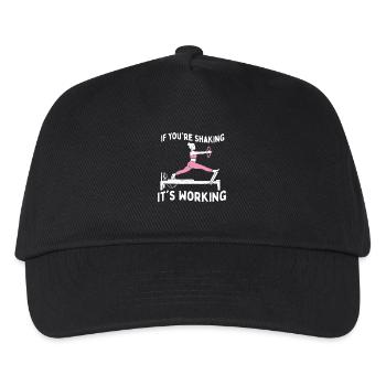 If Youre Shaking Its Working Pilates Humor - Kids’ Baseball Cap - black - Front