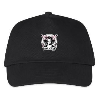No Labels Schmetterlingsmädchen-Dating - Kinder Basecap - Schwarz - Vorne
