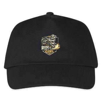 Ride Like a Girl - Kinder Basecap - Schwarz - Vorne