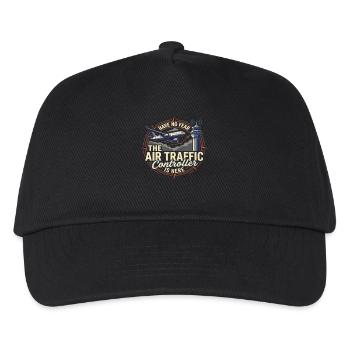 Air Traffic Controller Flugzeug Tower Spruch - Kinder Basecap - Schwarz - Vorne