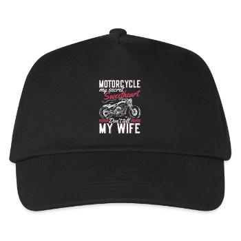 Motorcycle Secret Heart Sweetheart Biker Freedom - Kids’ Baseball Cap - black - Front