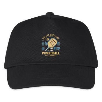 Pickleball: Nur noch ein Spiel, Rallye, Wiederholung, witzig. - Kinder Basecap - Schwarz - Vorne