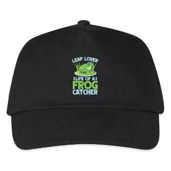 Frog Catcher Leap Lover Frog - Kids’ Baseball Cap - black - Front