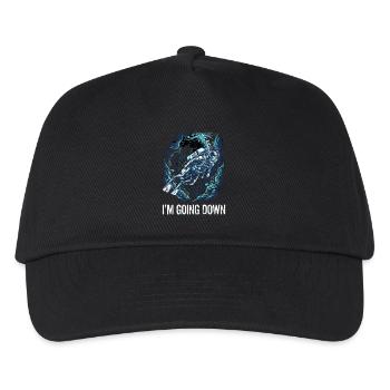 Scuba Diver Scuba Flag Going Down Retro - Kinder Basecap - Schwarz - Vorne