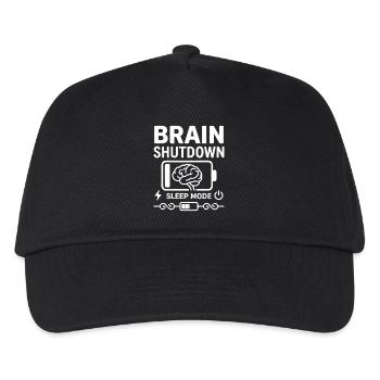Mode veille Mode veille Humour Batterie vide - Casquette de baseball Enfant - noir - Devant