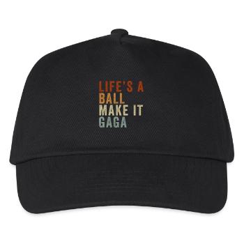 LIFE'S A BALL MAKE IT GAGA - Kids’ Baseball Cap - black - Front
