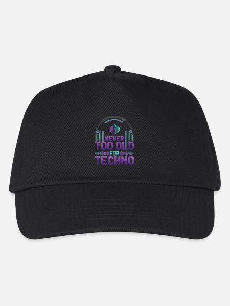 DJ de musique techno jamais trop vieux - Casquette de baseball Enfant - noir