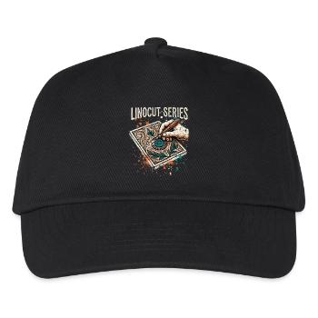 Linocut Series - Kinder Basecap - Schwarz - Vorne