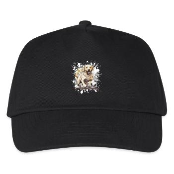 Labrador Dog Football Sports - Kids’ Baseball Cap - black - Front