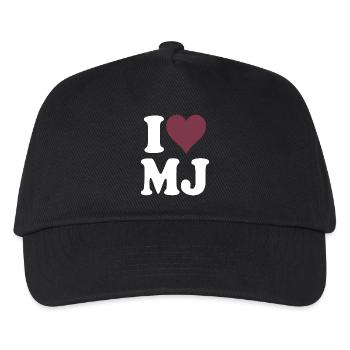 I Love Classic Burgundy Heart Design - Kids’ Baseball Cap - black - Front