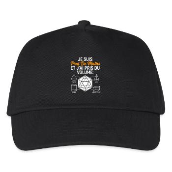 Prof de Maths Volume Humour - Casquette de baseball Enfant - noir - Devant