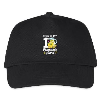 Limonade Limonadenstand Limo Zitrone - Kinder Basecap - Schwarz - Vorne