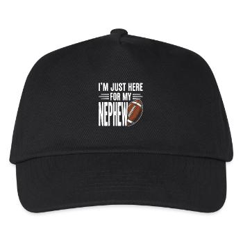 Ich bin nur wegen meines Neffen Football hier. - Kinder Basecap - Schwarz - Vorne