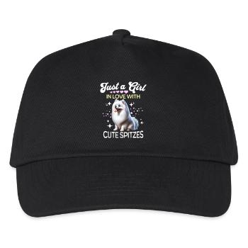 La Fille de Spitz Pomeranian - Casquette de baseball Enfant - noir - Devant