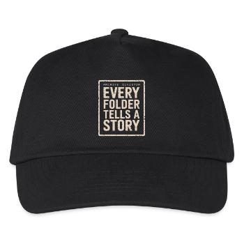 Chaque dossier raconte une histoire Archive Imprimée - Casquette de baseball Enfant - noir - Devant