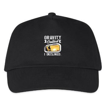 Gravity Called I Declined Funny Climbing - Kids’ Baseball Cap - black - Front