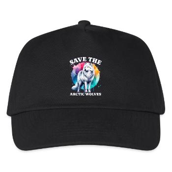 Polarwolf Save Arctic Wolf - Kids’ Baseball Cap - black - Front