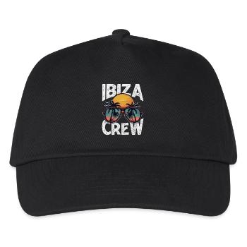 Ibiza Crew - Kinder Basecap - Schwarz - Vorne