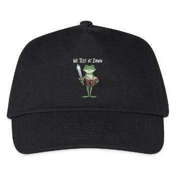 Dawn Test Frog: Sword & Scroll - Kids’ Baseball Cap - black - Front
