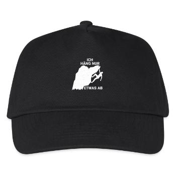 Ich häng nur etwas ab lustiges Bergsteiger Spruch - Kinder Basecap - Schwarz - Vorne