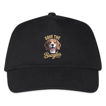 Rettet die Beagles - Kinder Basecap - Schwarz - Vorne