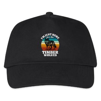 Funny Grey Wolf Sayings - Kids’ Baseball Cap - black - Front