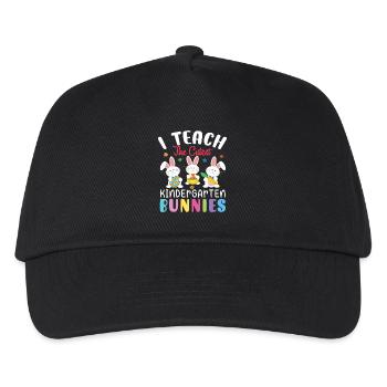 Ich unterrichte die süßesten Kindergartenkaninchen - Kinder Basecap - Schwarz - Vorne