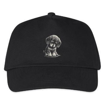 Dachshund Puppy Dog Cute Cute Embarrass Art Sad - Kids’ Baseball Cap - black - Front