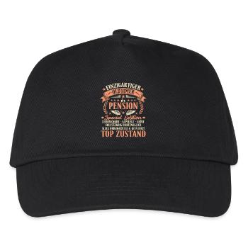 Pension Oldtimer - Beamter im Ruhestand Geschenk - Kinder Basecap - Schwarz - Vorne