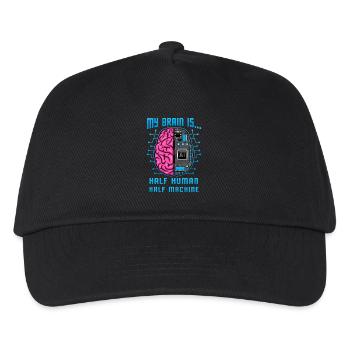 Graphique IA mi-humain mi-machine - Casquette de baseball Enfant - noir - Devant