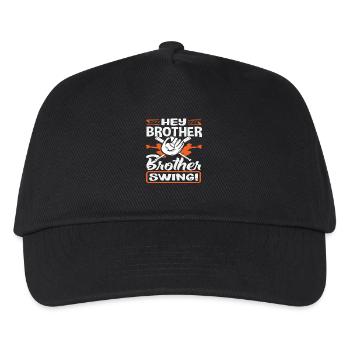 Hé frère Swing Baseball Dicton - Casquette de baseball Enfant - noir - Devant