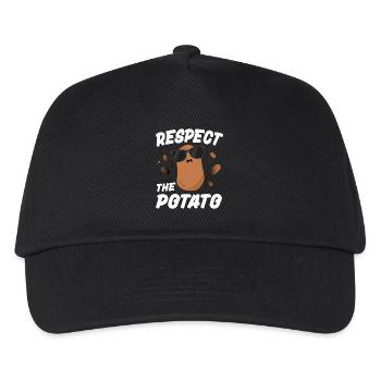 Respektiere die Kartoffel - Kinder Basecap - Schwarz - Vorne