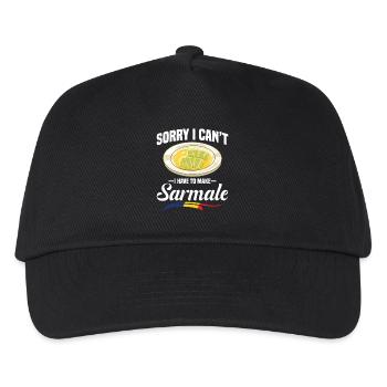 Sarmale Costume Snack Drapeau roumain Sarmale - Casquette de baseball Enfant - noir - Devant