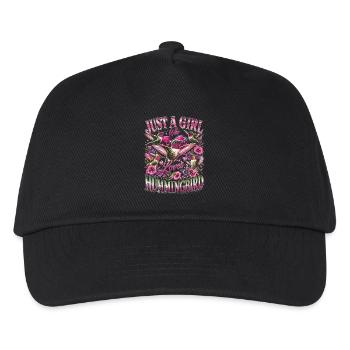 Girl Who Loves Ruby Throated Hummingbird - Kids’ Baseball Cap - black - Front