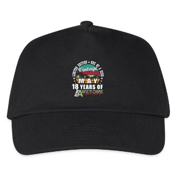 Mai millésimé : 18 ans génial - Casquette de baseball Enfant - noir - Devant